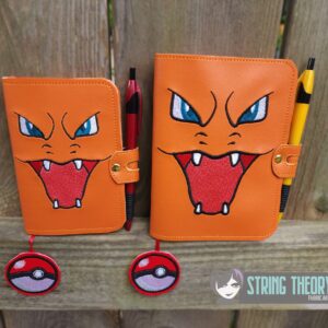 Pokemon Charizard Face ITH Notebook cover machine embroidery design