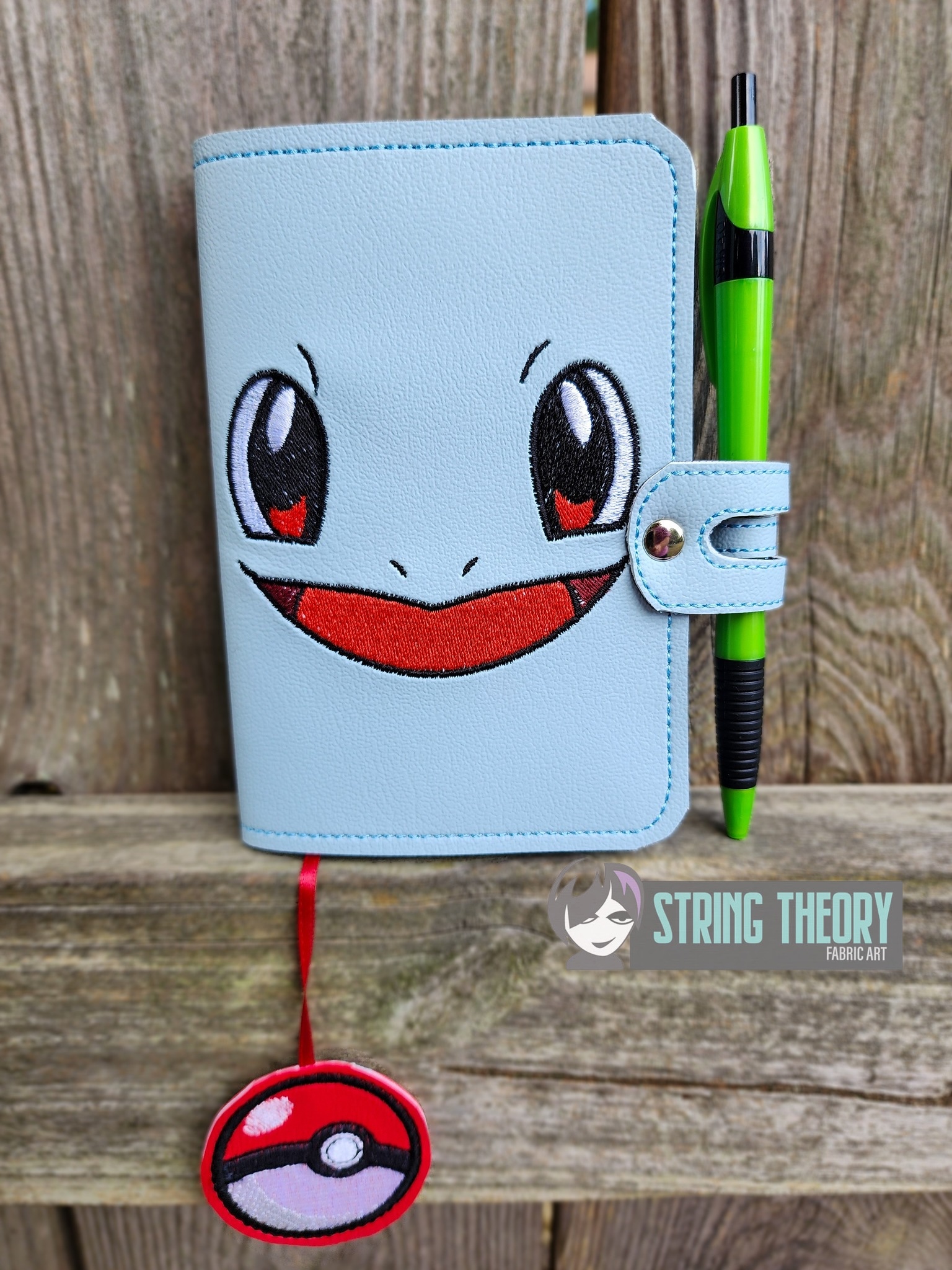 Pokemon Squirtle Face ITH Notebook Cover machine embroidery design