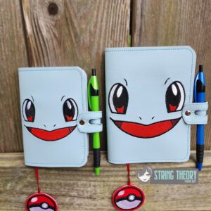 Pokemon Squirtle Face ITH Notebook Cover machine embroidery design