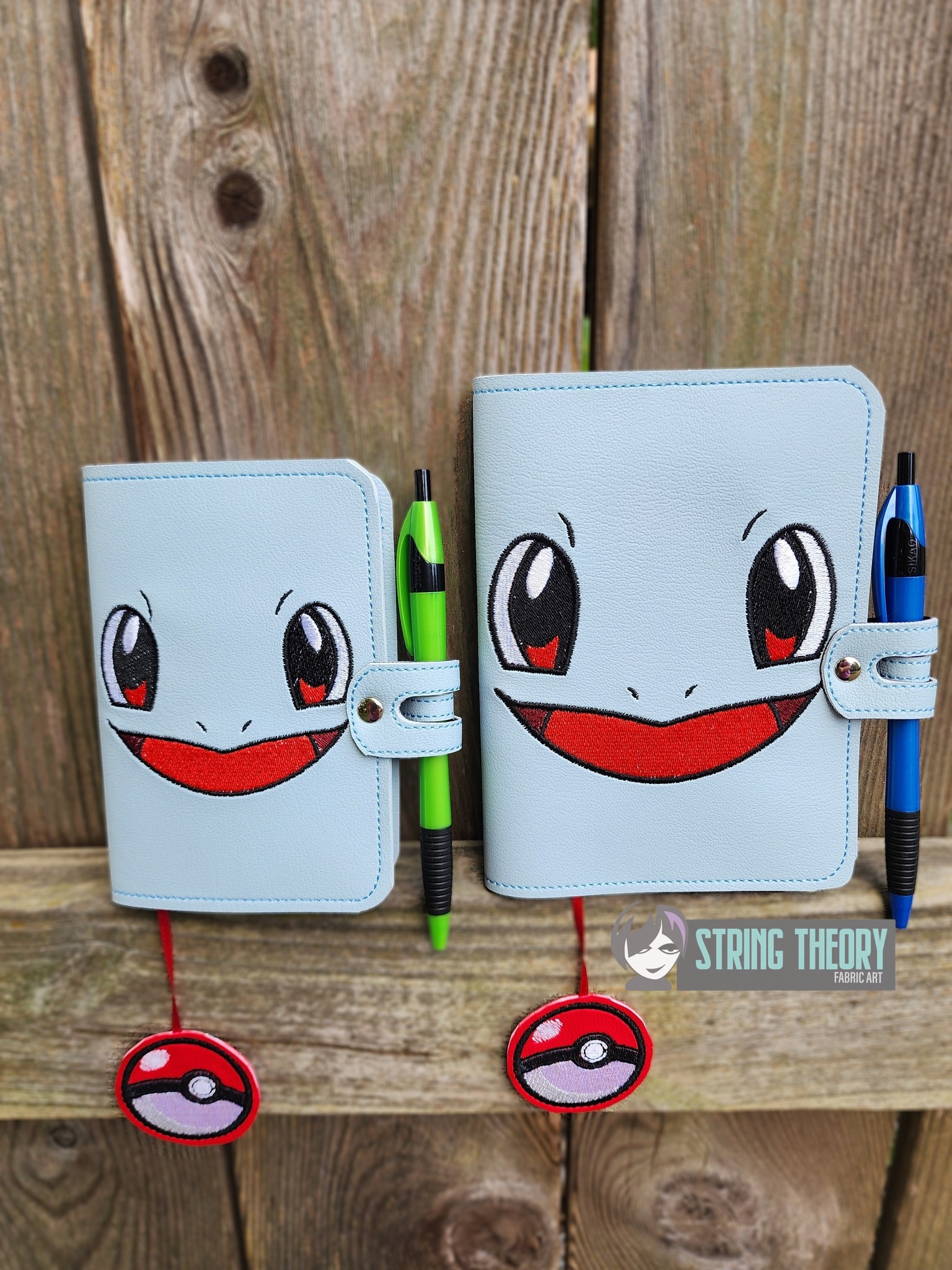 Pokemon Squirtle Face ITH Notebook Cover machine embroidery design
