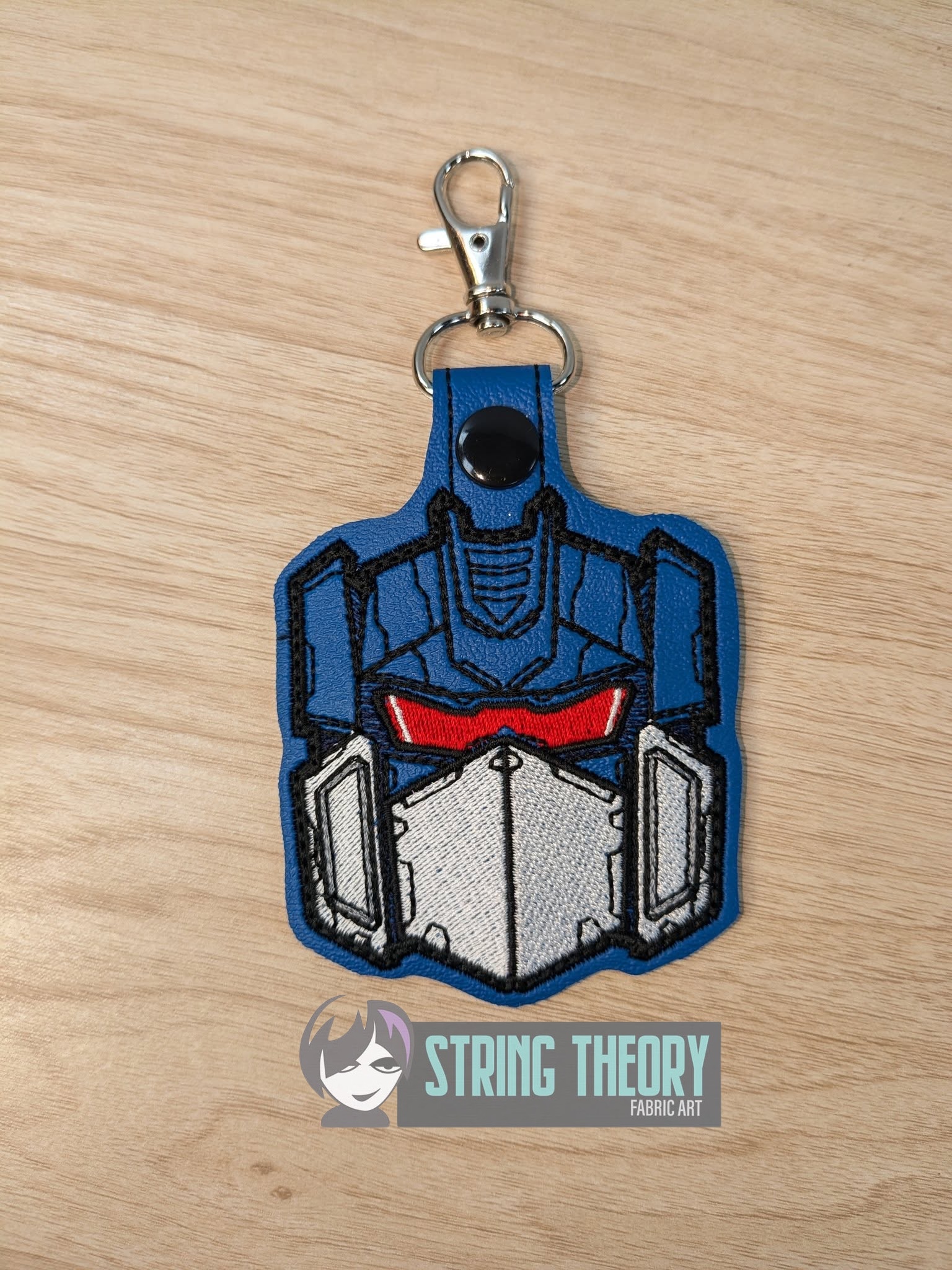 Transformers Soundwave ITH fob machine embroidery design