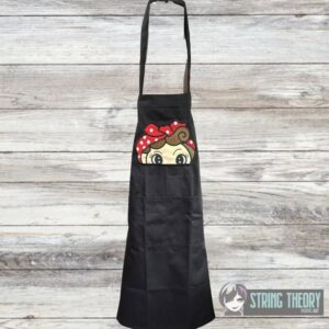 Chibi Rosie the Riveter Peeker Digital Download for Machine Embroidery Pattern, Design (4×4, 5×7, 6×10 Hoop)