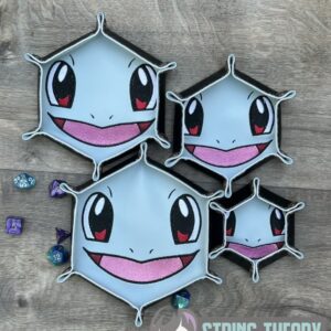 Pokemon Squirtle Face ITH Dice tray machine embroidery design