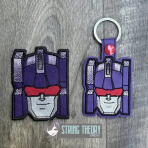 Transformers Rumble ITH fob patch machine embroidery design