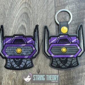 Transformers Shockwave ITH fob patch machine embroidery design