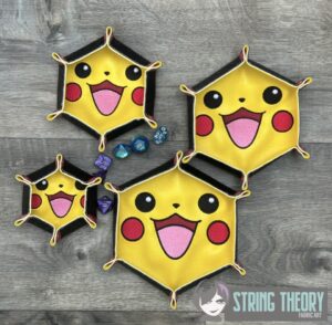 Pokemon Pikachu Face ITH Dice Tray machine embroidery design