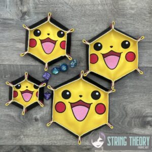Pokemon Pikachu Face ITH Dice Tray machine embroidery design