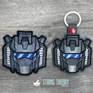 Transformers Grimlock ITH fob patch machine embroidery design