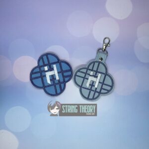 Huntrix Logo ITH fob Patch machine embroidery design