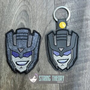 Transformers Swindle ITH fob patch machine embroidery design