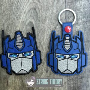 Transformers Optimus Prime ITH fob patch machine embroidery design