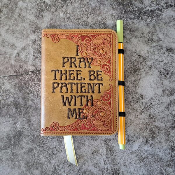 Be Patient with Me Notebook Cover  ITH in the hoop Digital Download for Machine Embroidery Pattern, Design (5×7, 6×10 Hoop) - Image 8