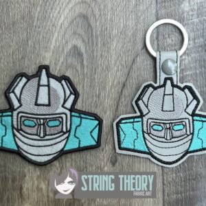 Transformers Wheeljack Prime ITH fob patch machine embroidery design