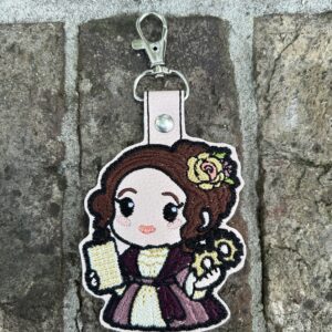 TTBC - Chibi Ada Lovelace Fob Digital Download for Machine Embroidery Pattern, Design (4×4 Hoop)