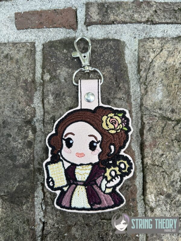 TTBC - Chibi Ada Lovelace Fob Digital Download for Machine Embroidery Pattern, Design (4×4 Hoop)