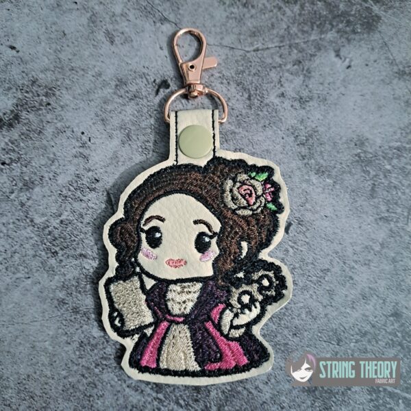TTBC - Chibi Ada Lovelace Fob Digital Download for Machine Embroidery Pattern, Design (4×4 Hoop) - Image 2
