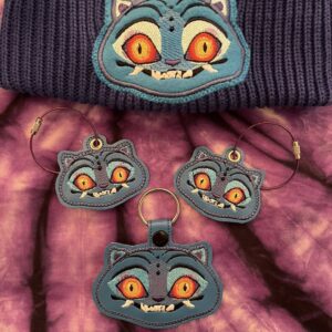 K-Pop Demon Hunters – Derpy Tiger fob, patch, dangles ITH in the hoop Digital Download for Machine Embroidery Pattern, Design (4×4 Hoop)