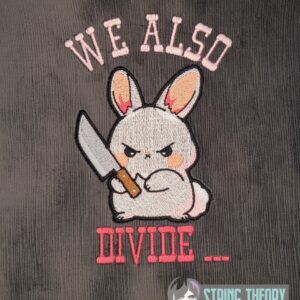 Stabby Bunny - We Also Divide Digital Download for Machine Embroidery Pattern, Design (4×4, 5x7, 6x10 Hoop)