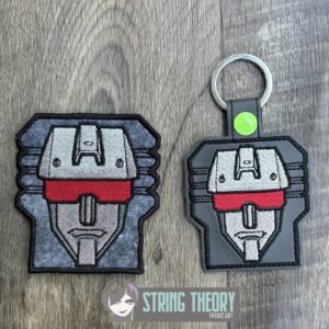 Transformers Devastator ITH patch fob machine embroidery design