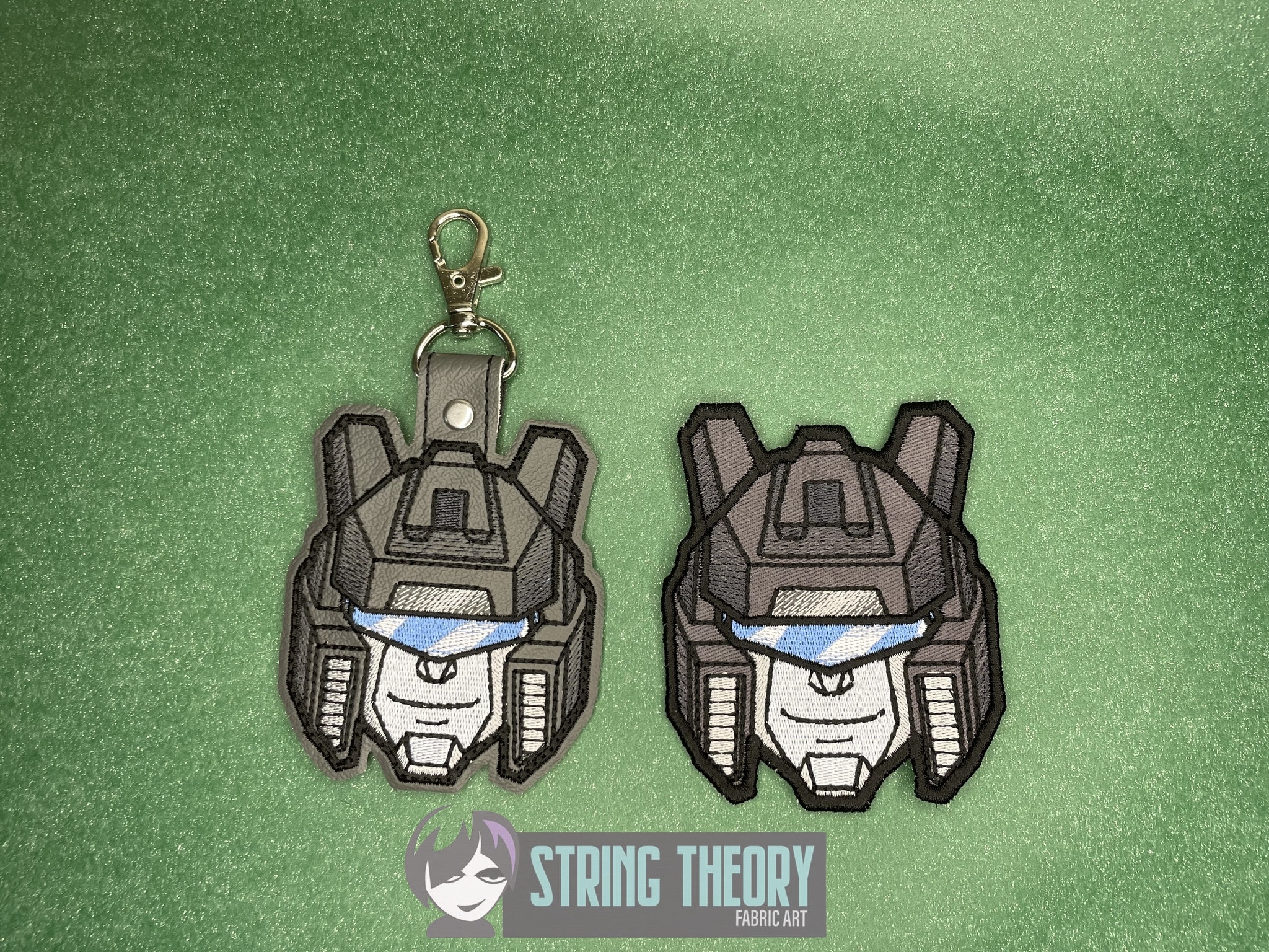 Transformers Jazz ITH fob patch machine embroidery design