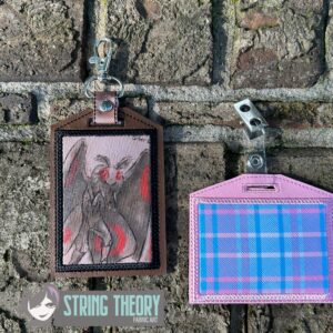 ID Badge Holder, Blank Appliqué ITH In The Hoop Digital Download for Machine Embroidery Pattern, Design (4x4 Hoop)
