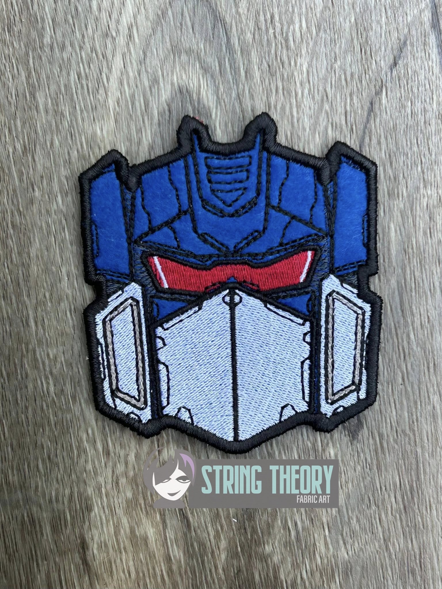 Transformers Soundwave ITH patch machine embroidery design