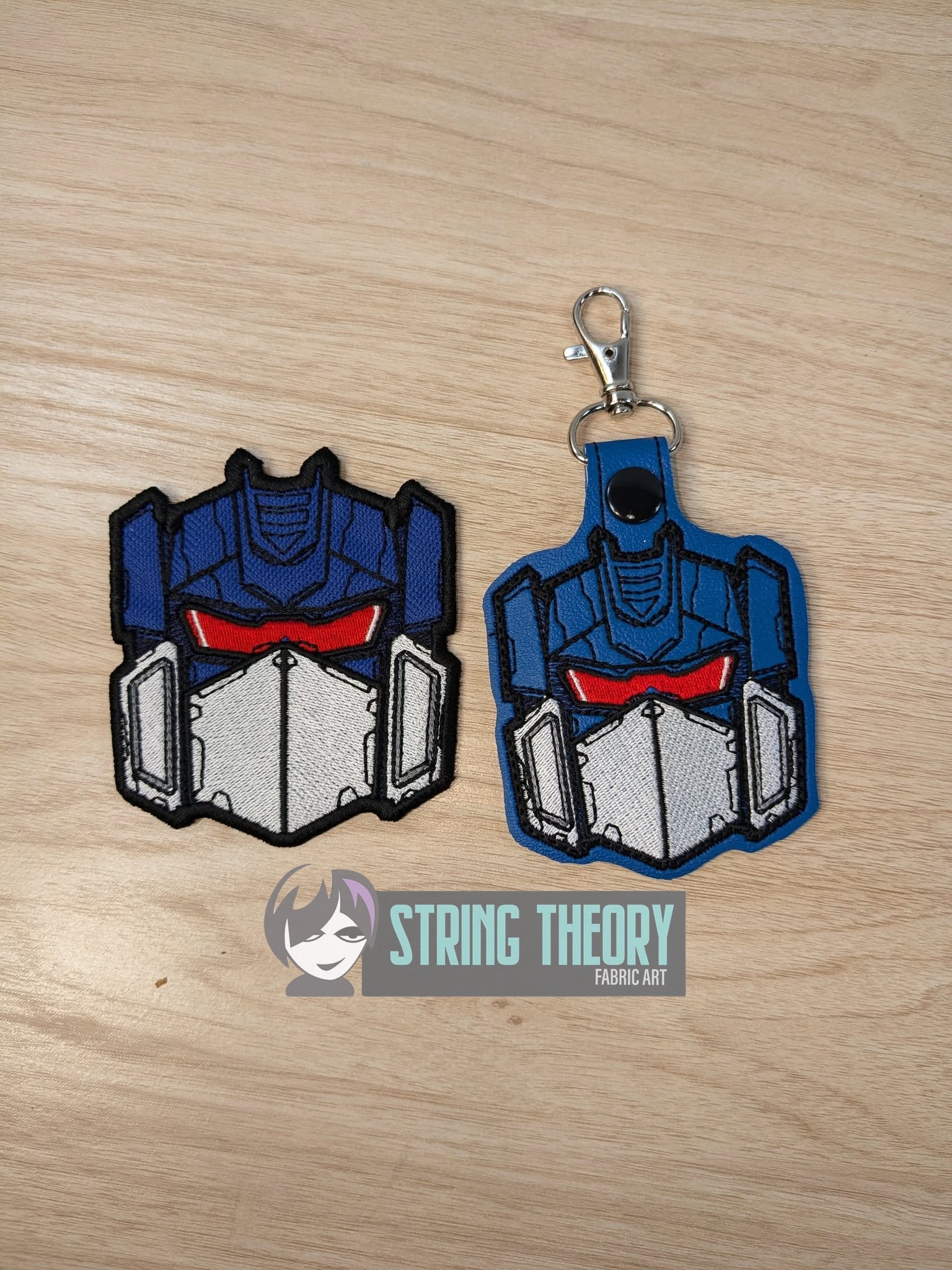 Transformers Soundwave ITH fob patch machine embroidery design