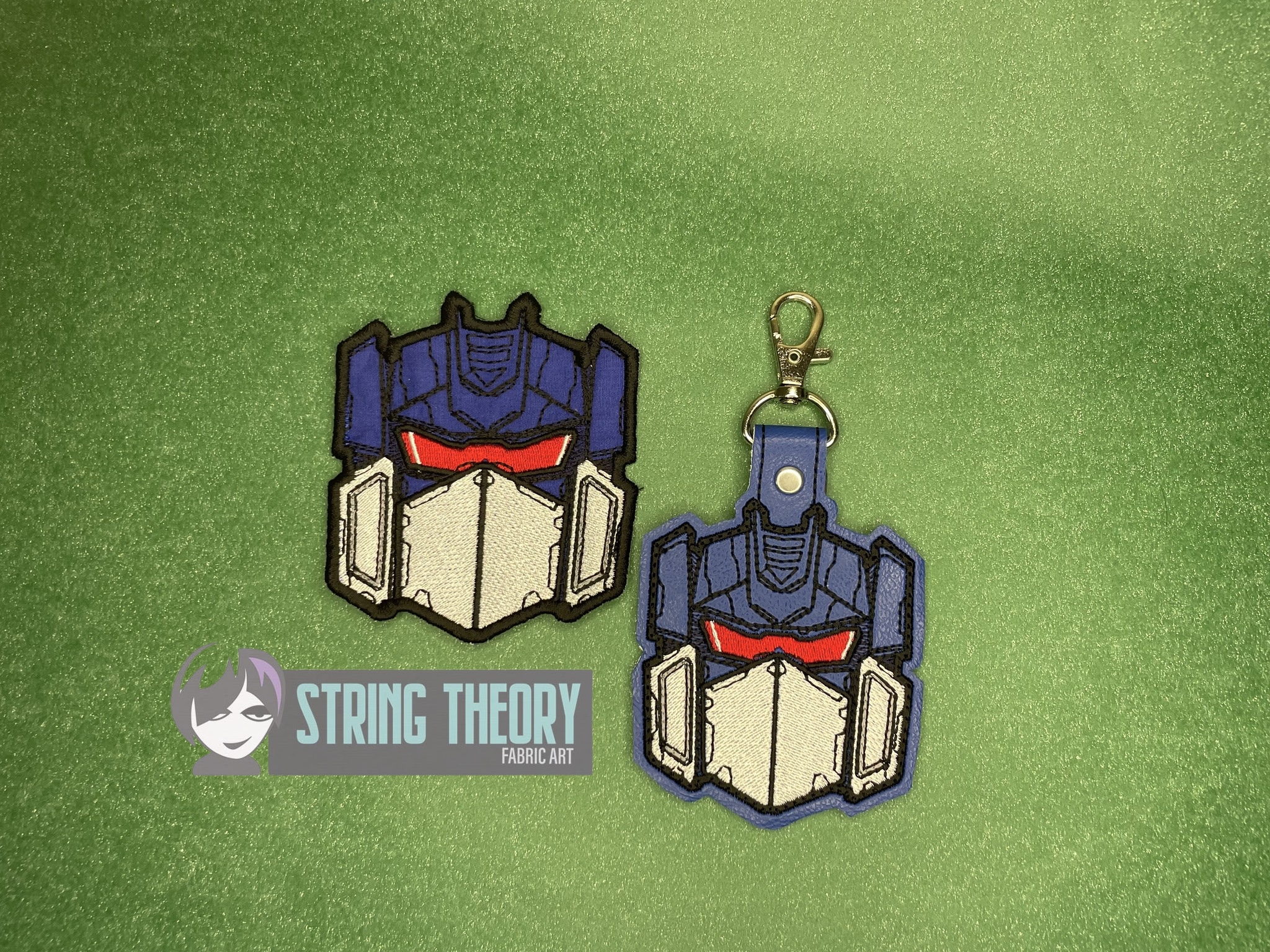 Transformers Soundwave ITH fob patch machine embroidery design