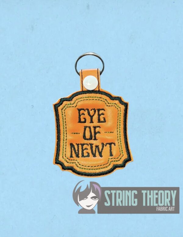 Potion Bottle Label - Eye of Newt fob, patch, bun cover ITH in the hoop Digital Download for Machine Embroidery Pattern, Design (4×4 Hoop) - Image 7