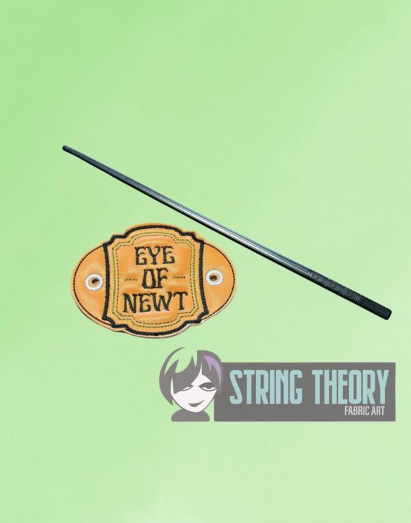 Potion Bottle Label - Eye of Newt fob, patch, bun cover ITH in the hoop Digital Download for Machine Embroidery Pattern, Design (4×4 Hoop) - Image 5