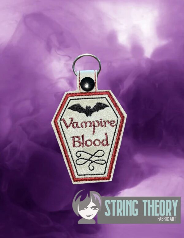 Potion Bottle Label - Vampire Blood fob, patch, bun cover ITH in the hoop Digital Download for Machine Embroidery Pattern, Design (4×4 Hoop) - Image 3