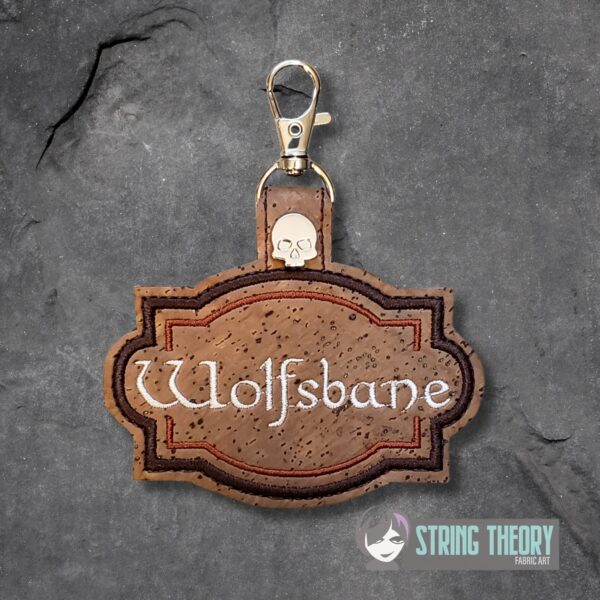 Potion Bottle Label - Wolfsbane fob, patch, bun cover ITH in the hoop Digital Download for Machine Embroidery Pattern, Design (4×4 Hoop) - Image 2