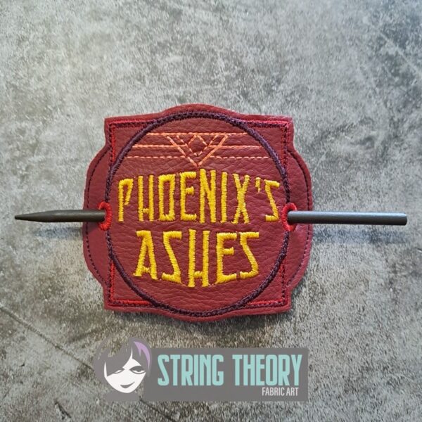Potion Bottle Label - Phoenix's Ashes fob, patch, bun cover ITH in the hoop Digital Download for Machine Embroidery Pattern, Design (4×4 Hoop) - Image 4