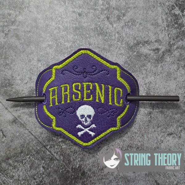 Potion Bottle Label - Arsenic fob, patch, bun cover ITH in the hoop Digital Download for Machine Embroidery Pattern, Design (4×4 Hoop) - Image 2
