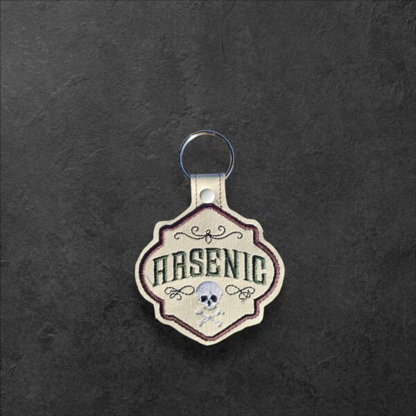 Potion Bottle Label - Arsenic fob, patch, bun cover ITH in the hoop Digital Download for Machine Embroidery Pattern, Design (4×4 Hoop) - Image 6