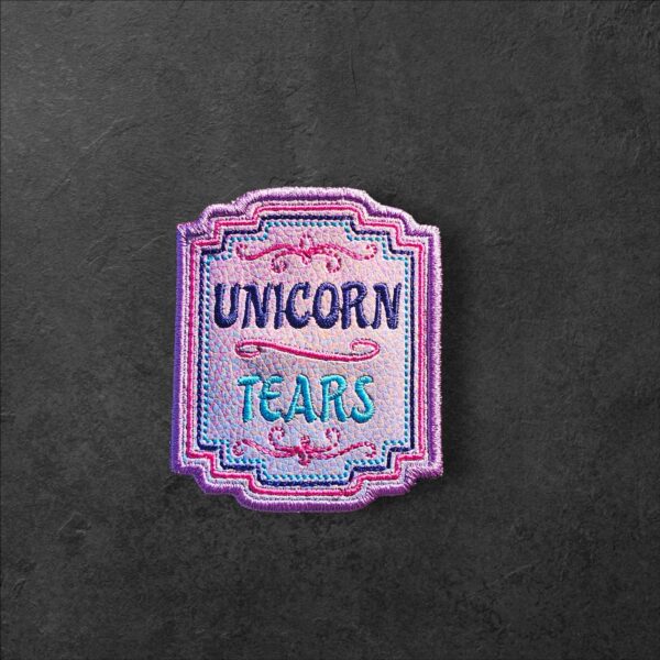 Potion Bottle Label - Unicorn Tears fob, patch, bun cover ITH in the hoop Digital Download for Machine Embroidery Pattern, Design (4×4 Hoop) - Image 7