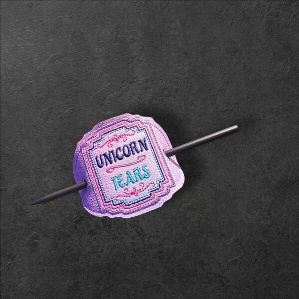 Potion Bottle Label - Unicorn Tears fob, patch, bun cover ITH in the hoop Digital Download for Machine Embroidery Pattern, Design (4×4 Hoop) - Image 6