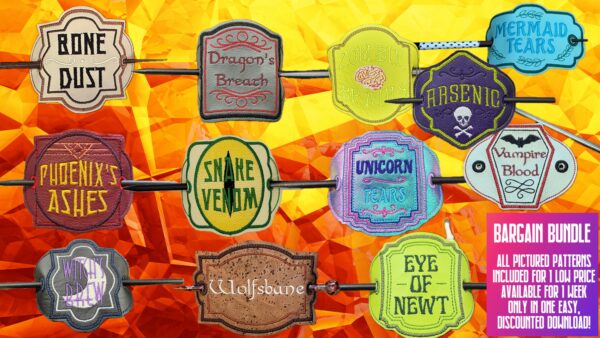 Potion Bottle Labels Bun Cover – Bargain Bundles