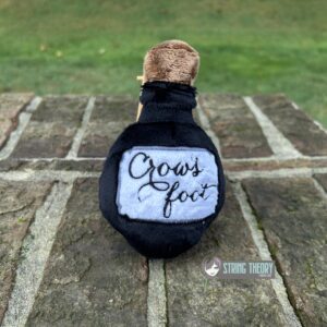Potion Bottle Label – Crow's Foot Appliqué Digital Download for Machine Embroidery Pattern, Design (4x4 Hoop)
