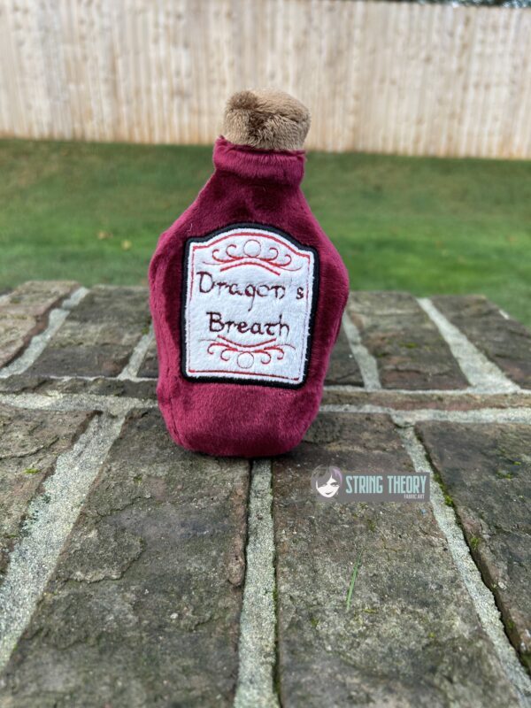 Potion Bottle Label – Dragon's Breath Appliqué Digital Download for Machine Embroidery Pattern, Design (4x4 Hoop)