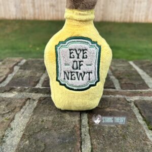 Potion Bottle Label – Eye of Newt Appliqué Digital Download for Machine Embroidery Pattern, Design (4x4 Hoop)