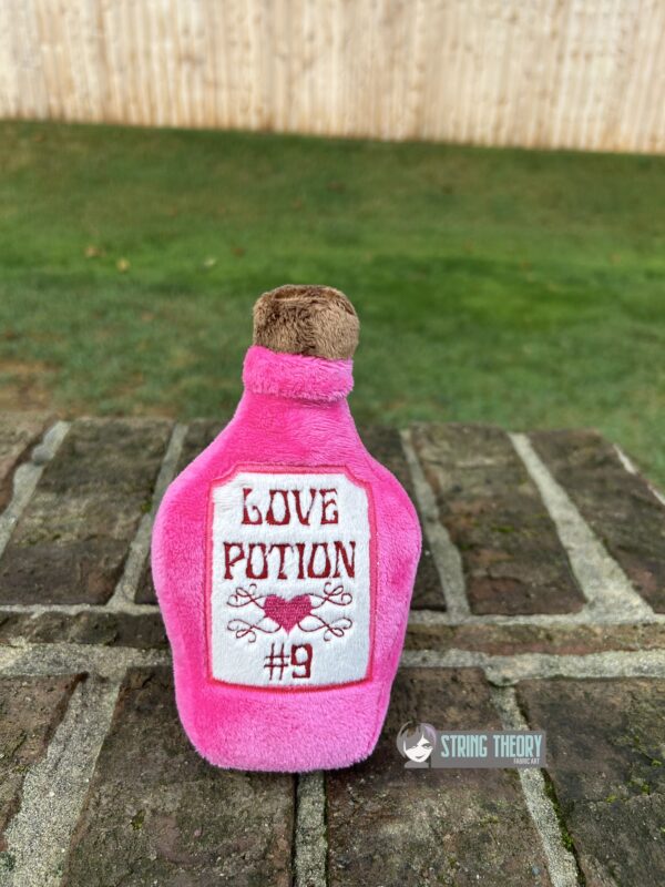 Potion Bottle Label – Love Potion #9 Appliqué Digital Download for Machine Embroidery Pattern, Design (4x4 Hoop)