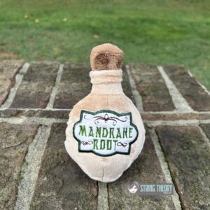 Potion Bottle Label – Mandrake Root Appliqué Digital Download for Machine Embroidery Pattern, Design (4x4 Hoop)