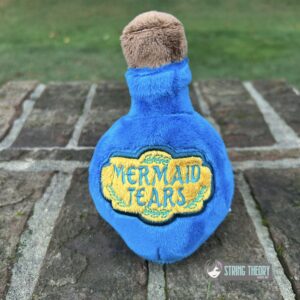 Potion Bottle Label – Mermaid Tears Appliqué Digital Download for Machine Embroidery Pattern, Design (4x4 Hoop)