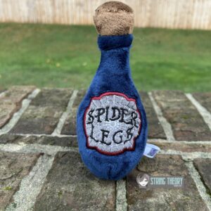 Potion Bottle Label – Spider Legs Appliqué Digital Download for Machine Embroidery Pattern, Design (4x4 Hoop)