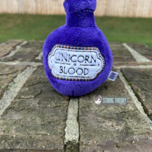 Potion Bottle Label – Unicorn Blood Appliqué Digital Download for Machine Embroidery Pattern, Design (4x4 Hoop)