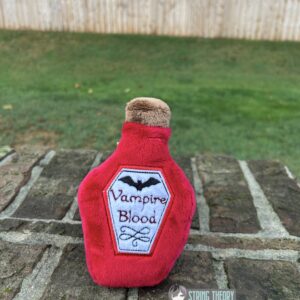 Potion Bottle Label – Vampire Blood Appliqué Digital Download for Machine Embroidery Pattern, Design (4x4 Hoop)