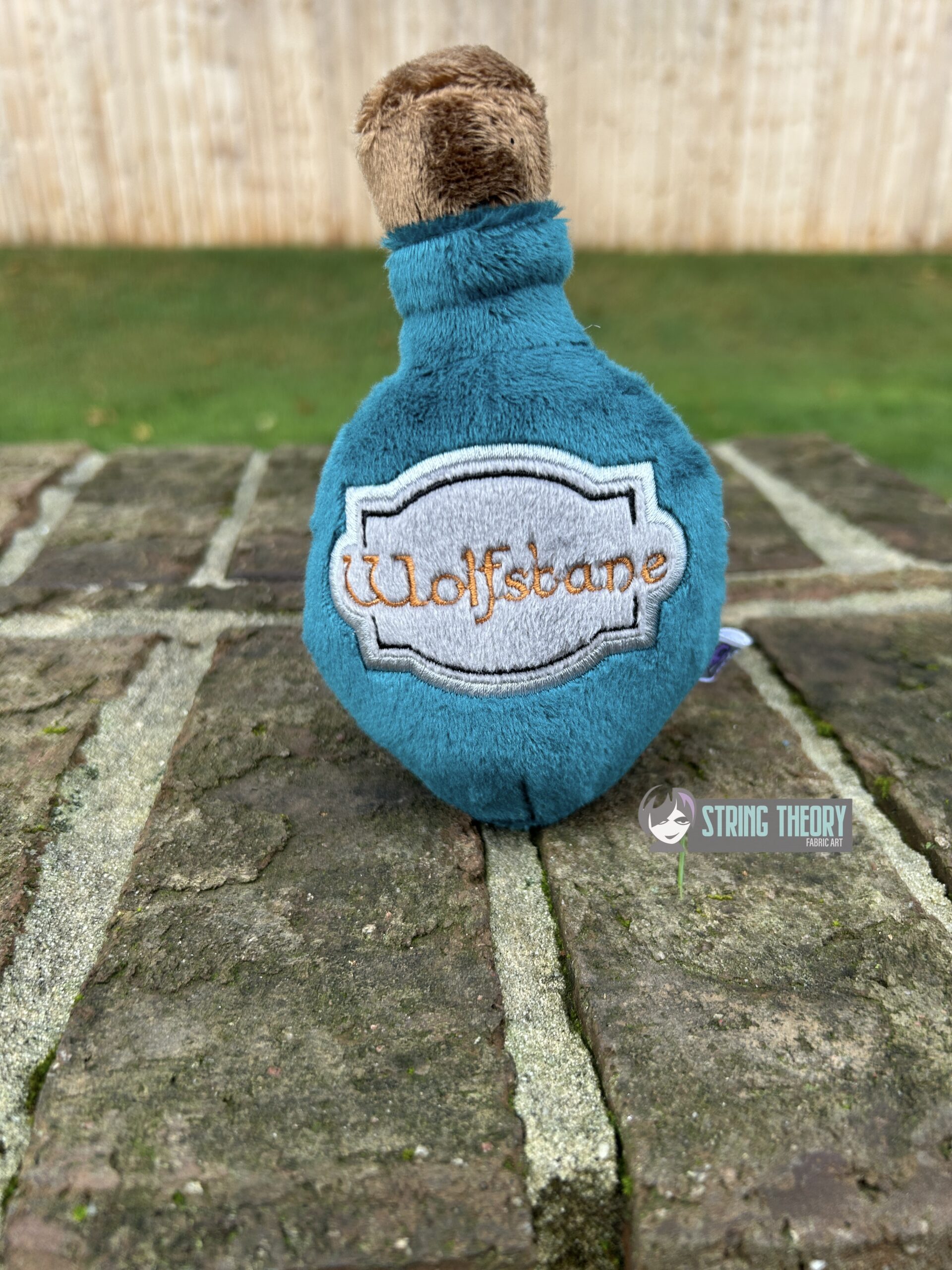 Potion Bottle Label – Wolfsbane Appliqué Digital Download for Machine Embroidery Pattern, Design (4x4 Hoop)