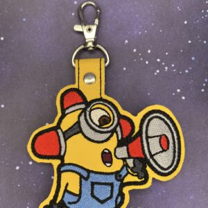 The Minions – Siren Stuart fob ITH in the hoop Digital Download for Machine Embroidery Pattern, Design (4×4 Hoop)