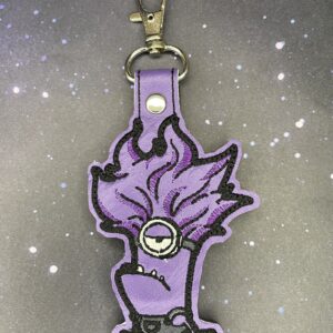 The Minions – Evil Purple Minion fob ITH in the hoop Digital Download for Machine Embroidery Pattern, Design (4×4 Hoop)